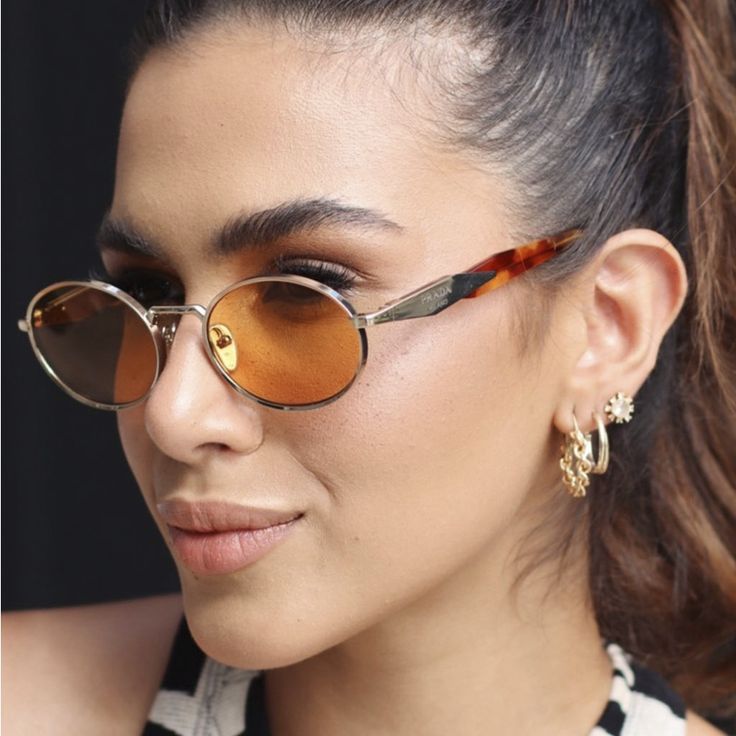 Prada PR65ZS Sunglasses in Orange Lens
