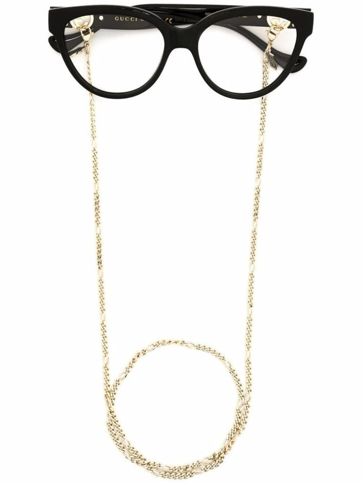 Gucci GG1024O Cat Eye Frames in Black with Chain
