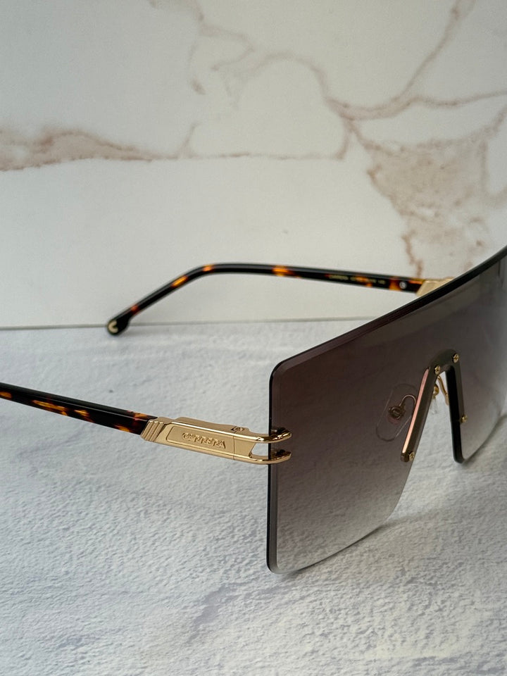 Carrera 1075/S Oversized Mask Sunglasses in Brown