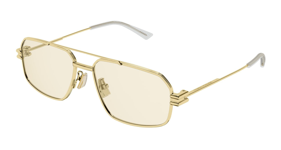 Bottega Veneta BV1128S Slim Aviator Sunglasses