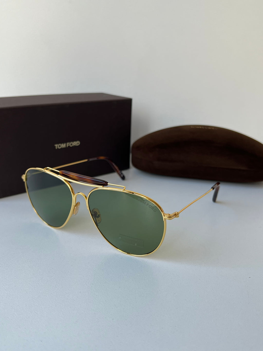 Tom Ford Raphael TF995 Aviator Sunglasses in Gold Green