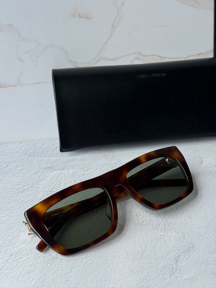 Saint Laurent SL M131/F Sunglasses in Brown Gold
