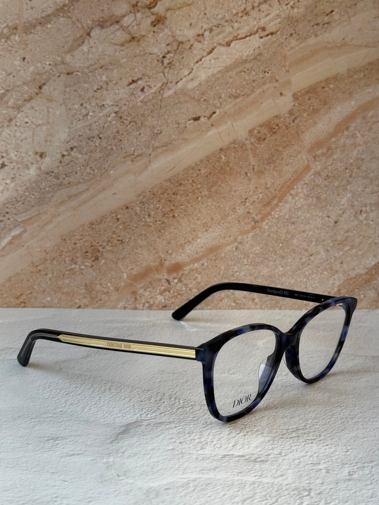 Dior SpiritO B2I Cat Eye Frames in Havana Blue