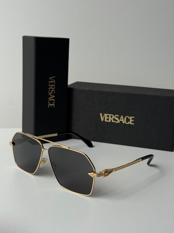 Versace VE2284 Avanti Aviator Sunglasses in Gold