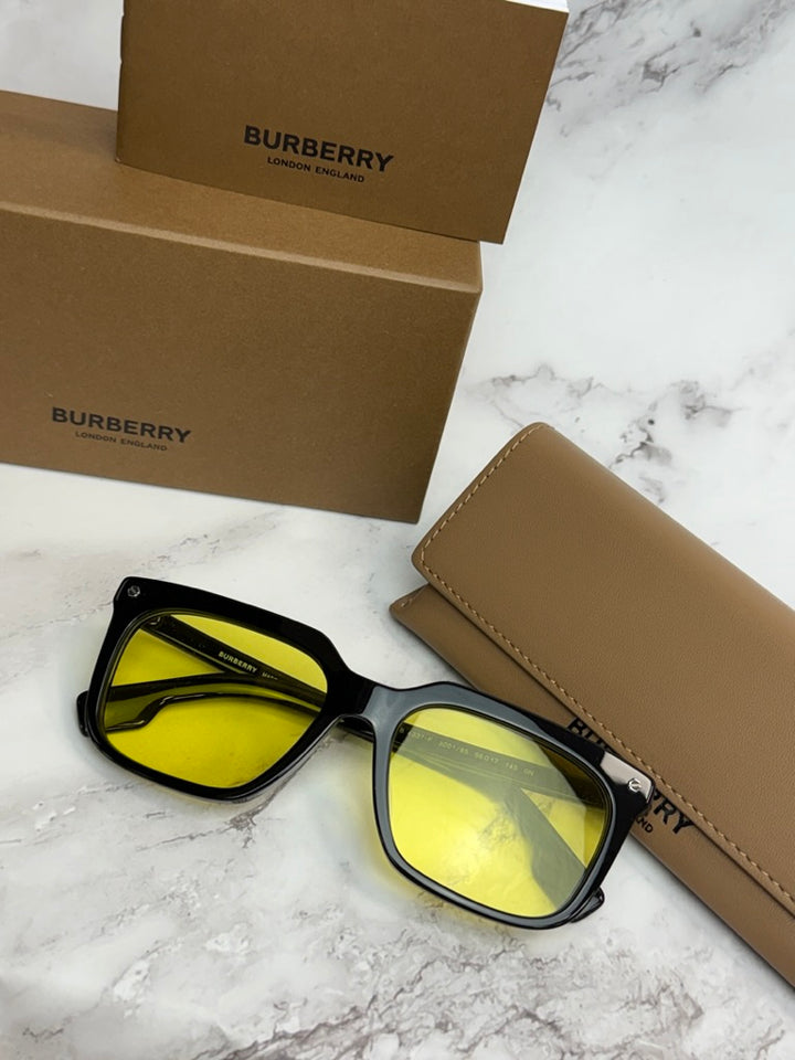 Burberry BE4337F Carnaby Black Yellow Lens Sunglasses