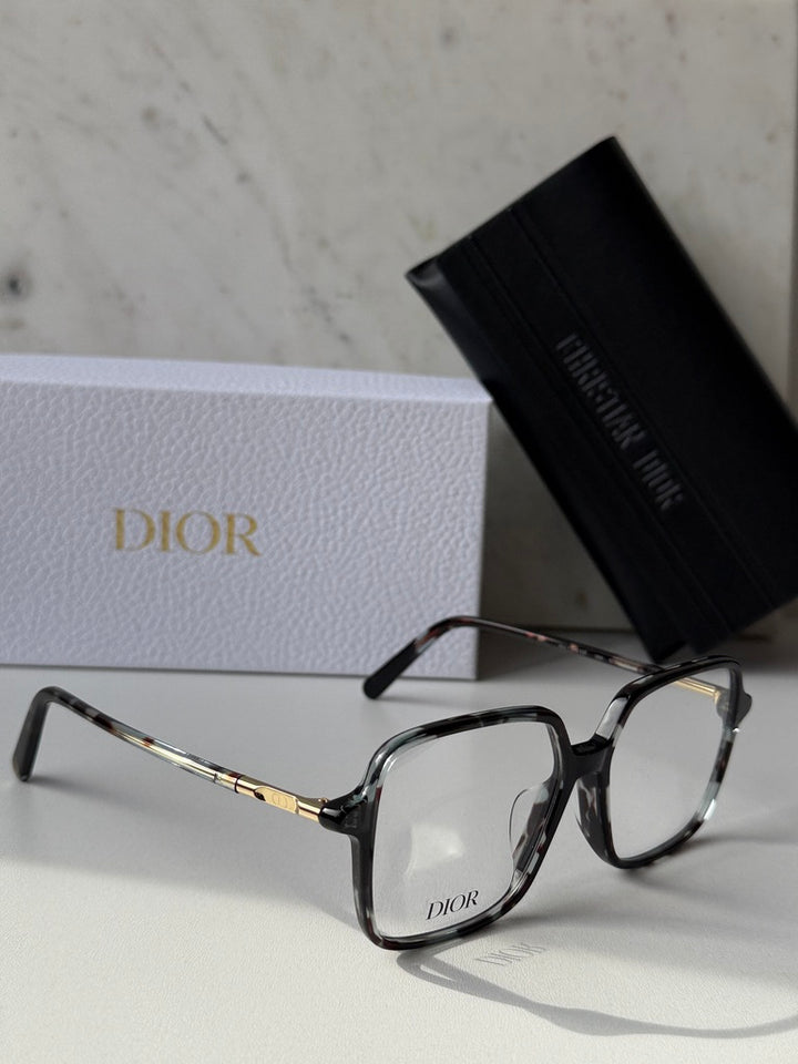 Dior Mini CD O S2F Square Frames in Grey Havana