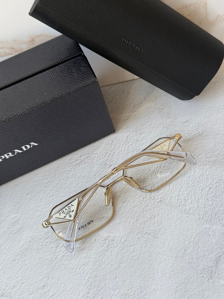 Prada PR A53V Eyeglasses Frames in Gold
