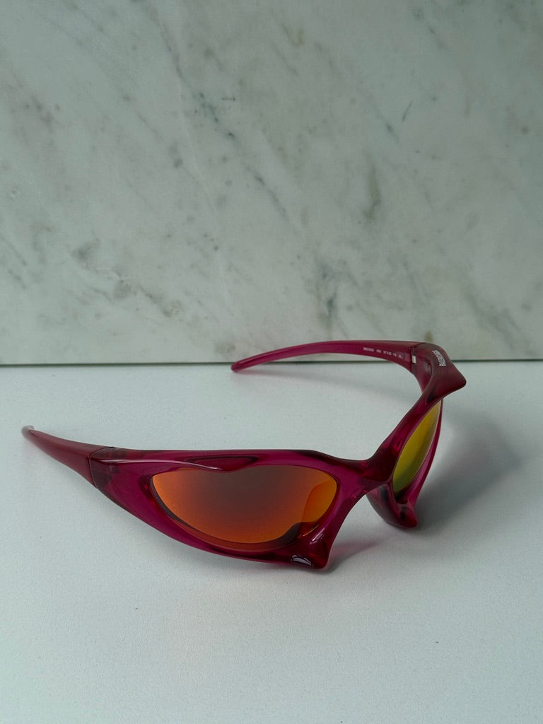 Balenciaga BB0352S Sunglasses in Red Mirror