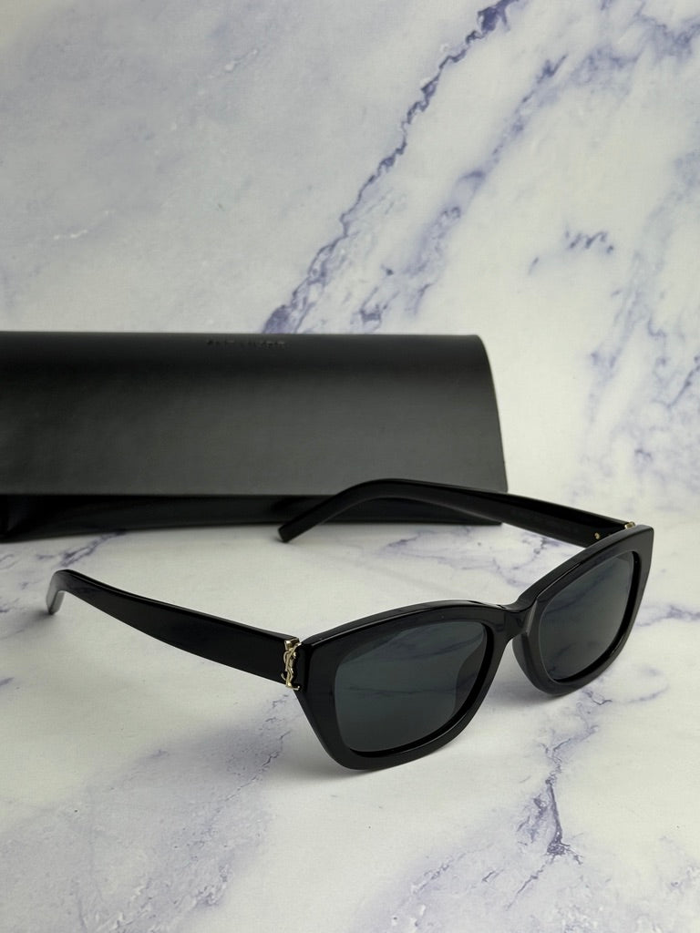 Saint Laurent SLM153 Sunglasses in Black Gold