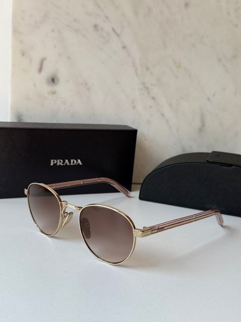 Prada PR B52S Sunglasses in Gold Brown Gradient