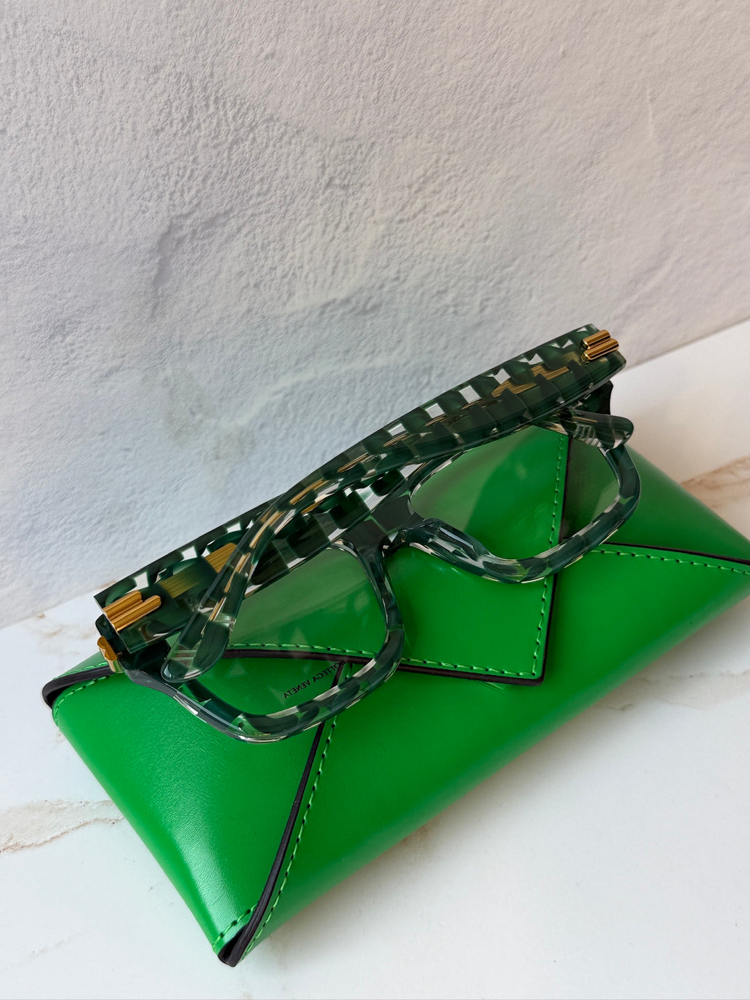 Bottega Veneta BV1324O Green Braid Frames