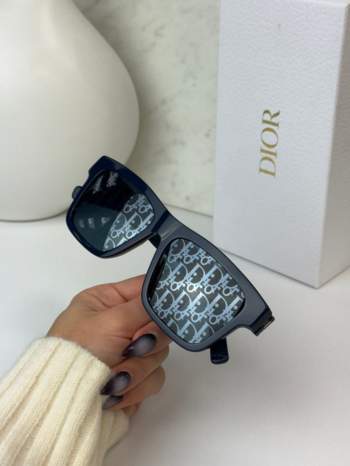 Dior B23 S4I Sunglasses in Blue Monogram Mirror