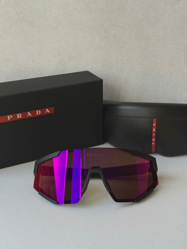 Prada Sport PS04WS Sunglasses in Black Red Mirror