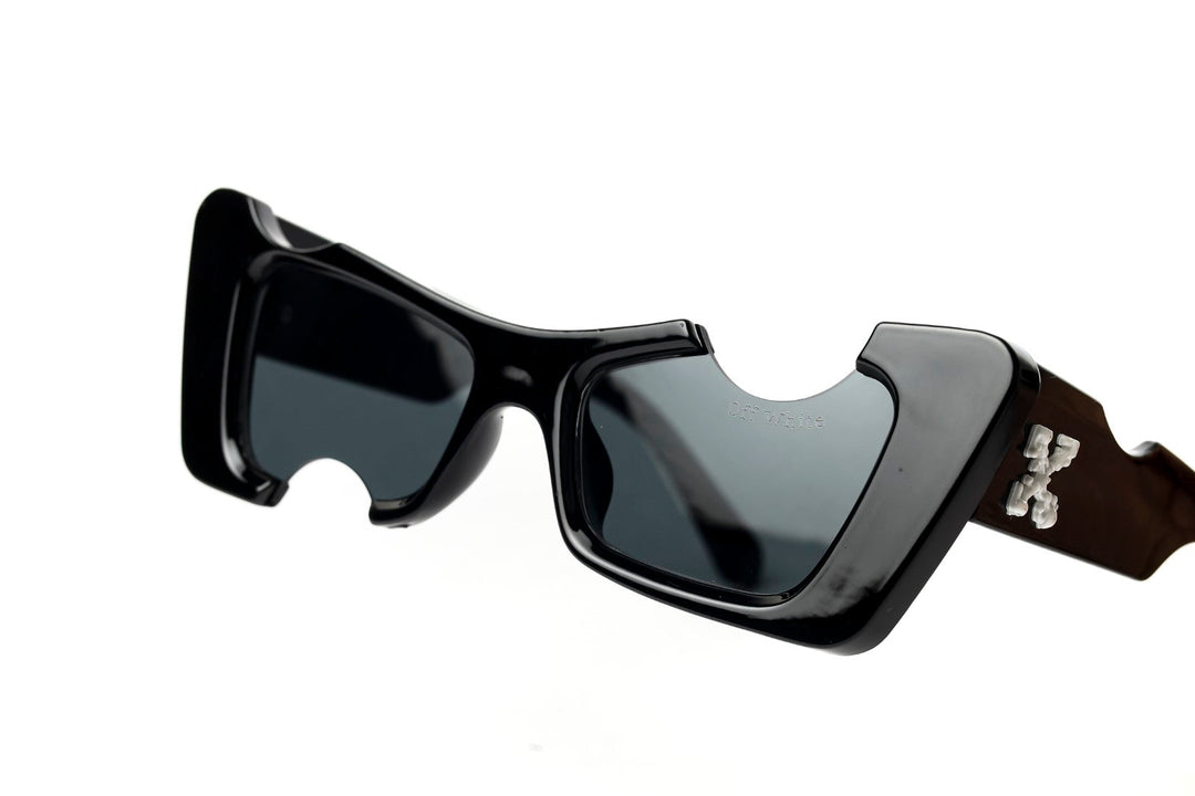 Off White Cannes Cutout Sunglasses in Black