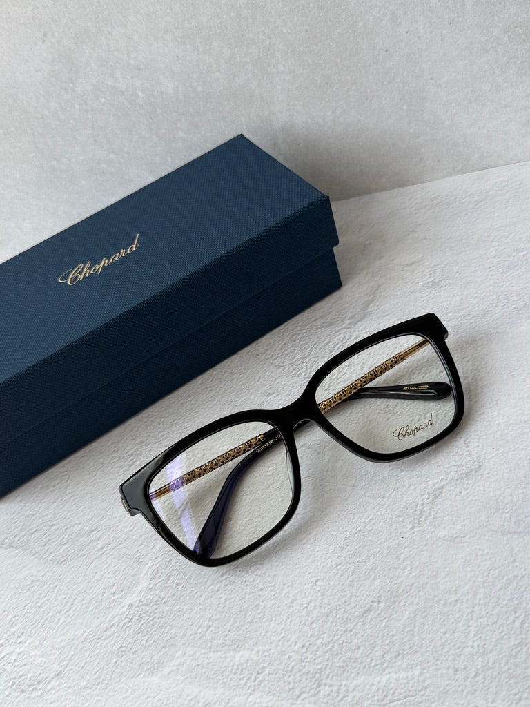 Chopard VCH333W Black Square Eyeglasses Frames