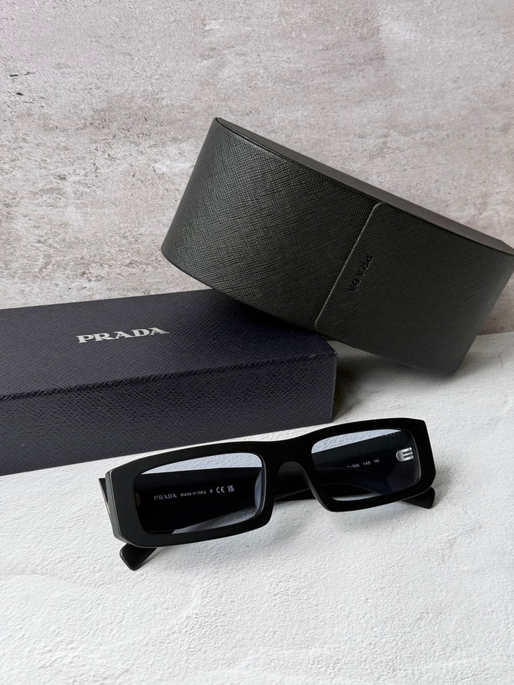 Prada PR D09SD Sunglasses in Black Blue