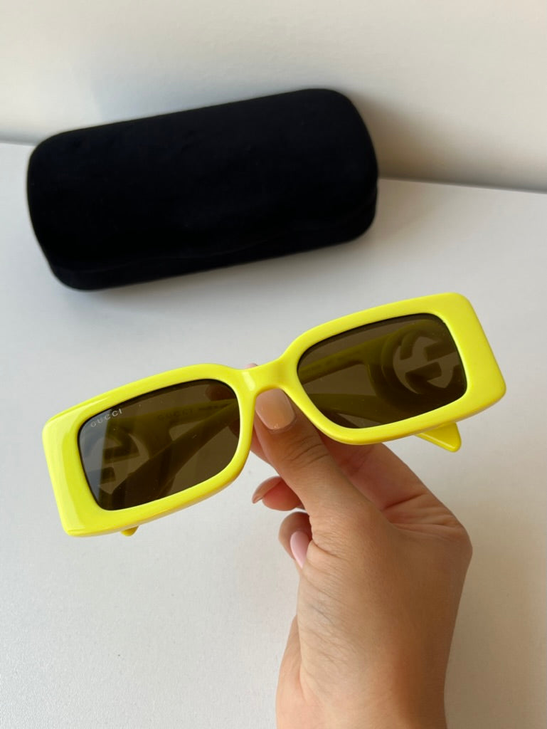 Gucci GG1325S Slim Sunglasses in Yellow