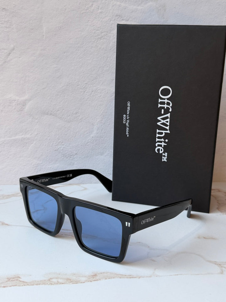Off White Lawton Sunglasses in Black Blue Tint