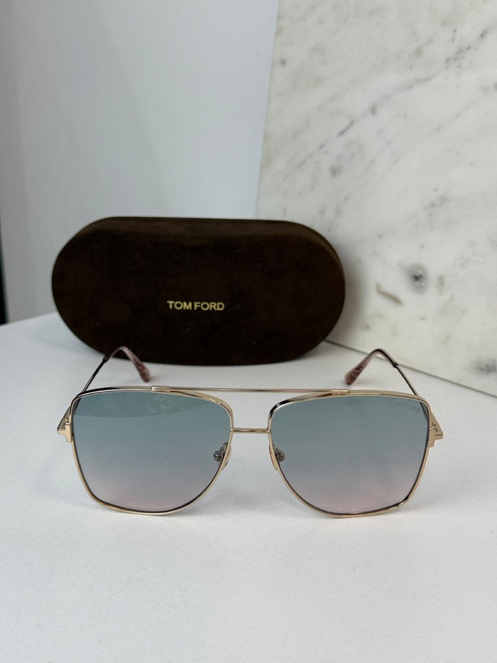 Tom Ford Reggie FT0838 Aviator Sunglasses in Blue Lens