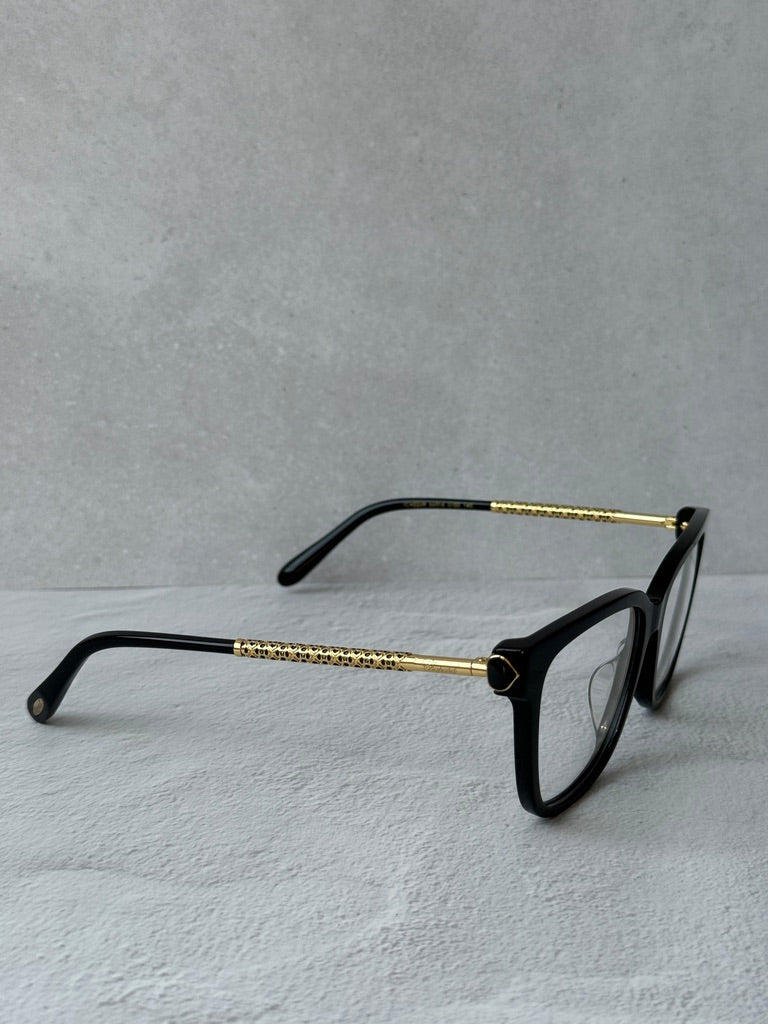 Chopard VCH333W Black Square Eyeglasses Frames
