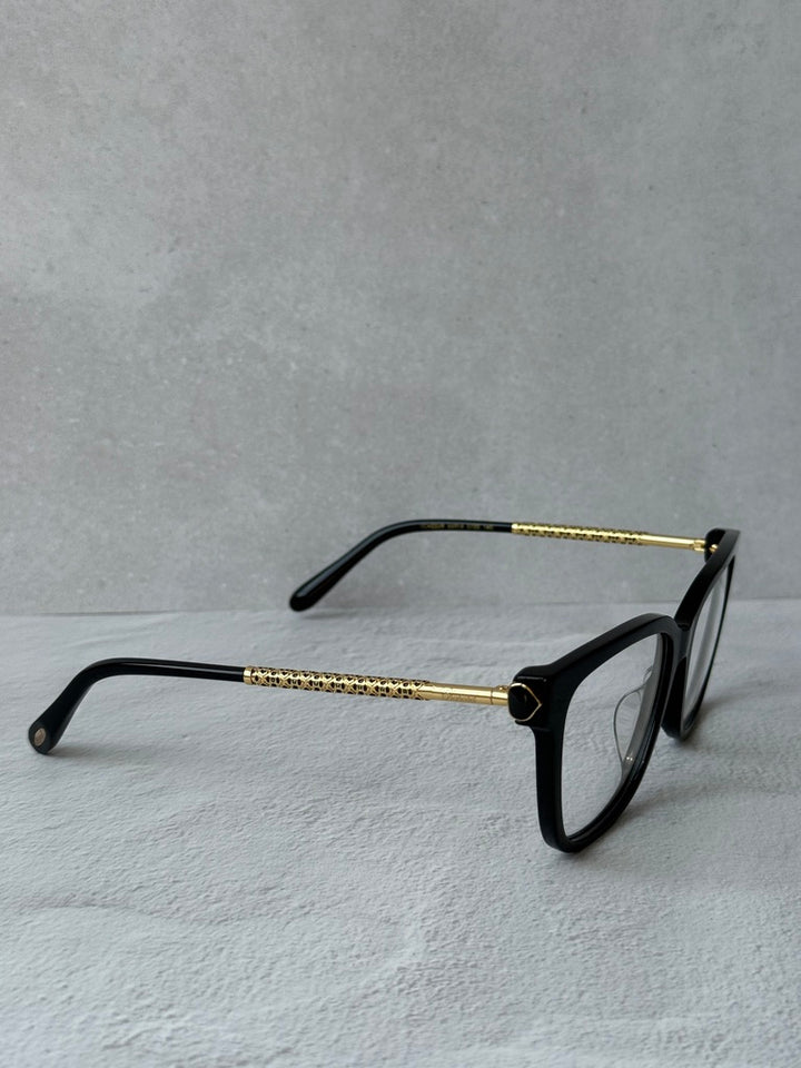 Chopard VCH333W Black Square Eyeglasses Frames
