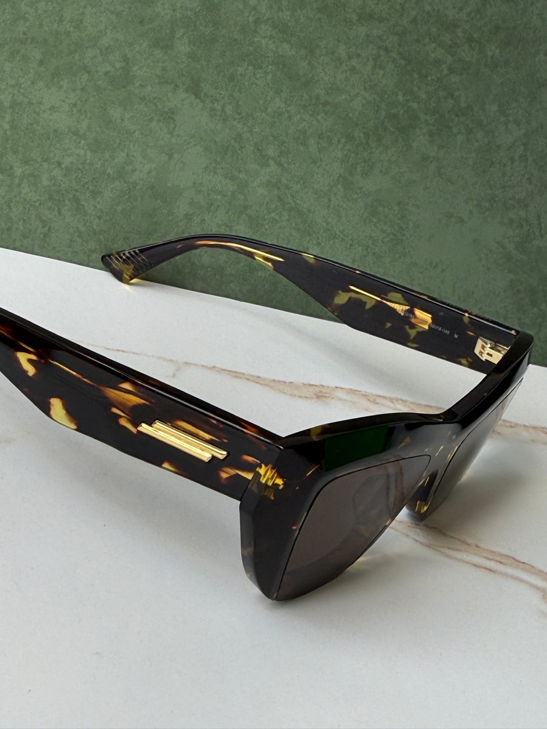 Bottega Veneta BV1218S Tortoise Brown Cat Eye Sunglasses