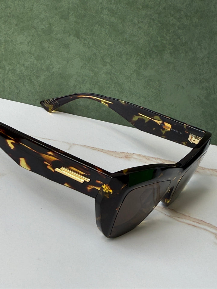 Bottega Veneta BV1218S Tortoise Brown Cat Eye Sunglasses
