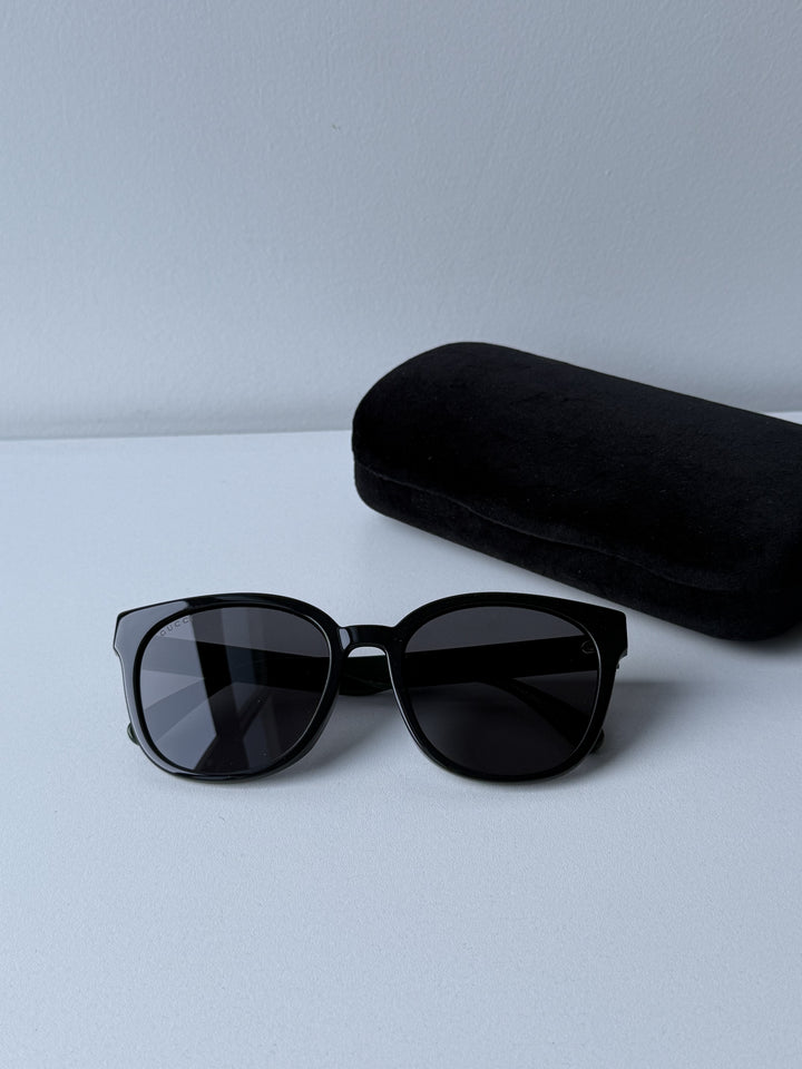 Gucci GG0417SK Black Striped Leg Sunglasses