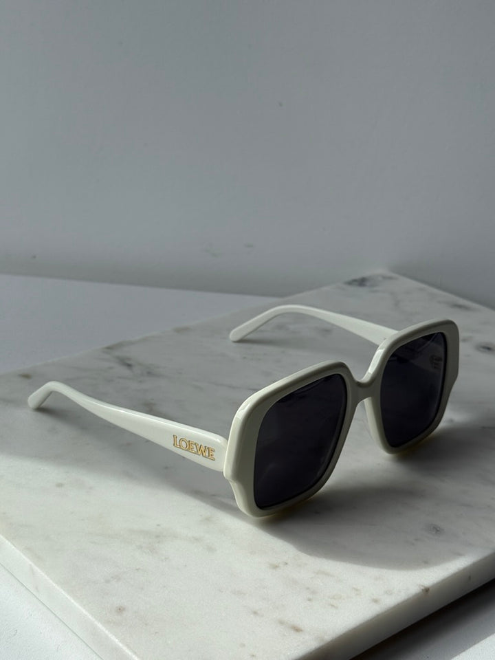 Loewe LW40134U Oversized Square Sunglasses in White