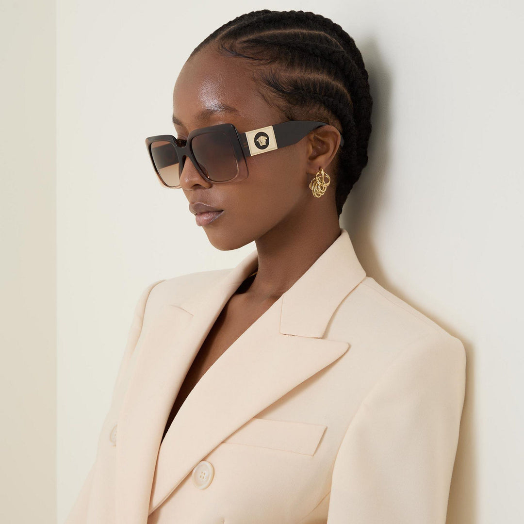 Versace VE4405 Square Sunglasses in Black