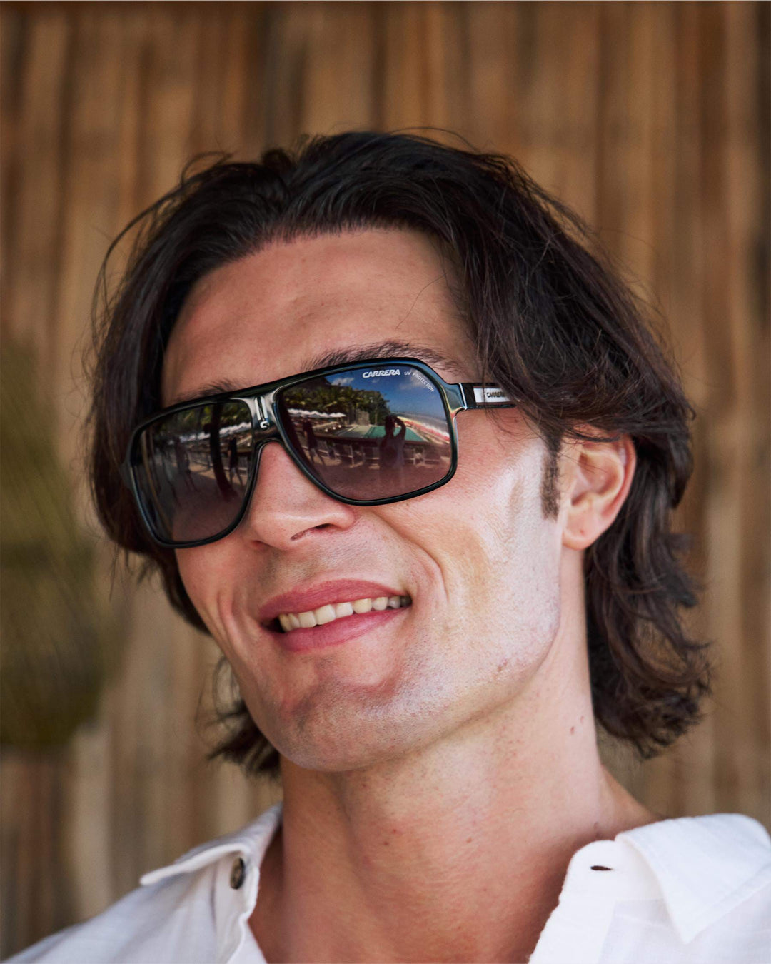 Carrera 27 Aviator Sunglasses in Black Grey Mirror