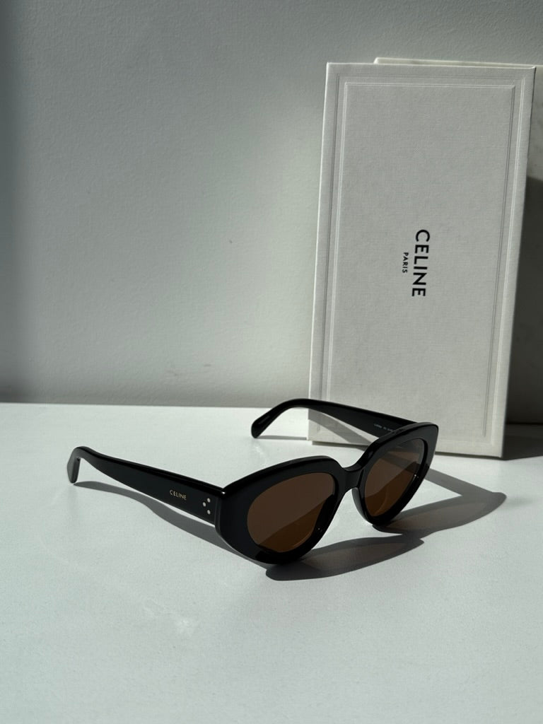 Celine CL40286I Black 3 Dots Cat Eye Sunglasses