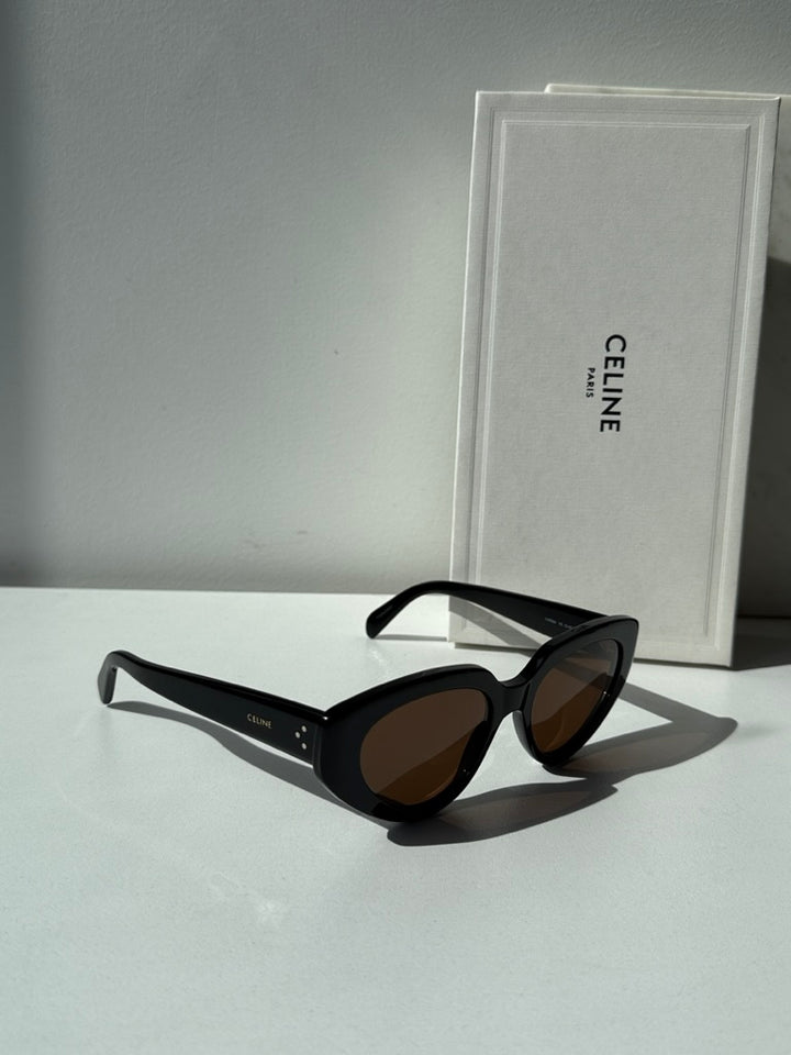 Celine CL40286I Black 3 Dots Cat Eye Sunglasses