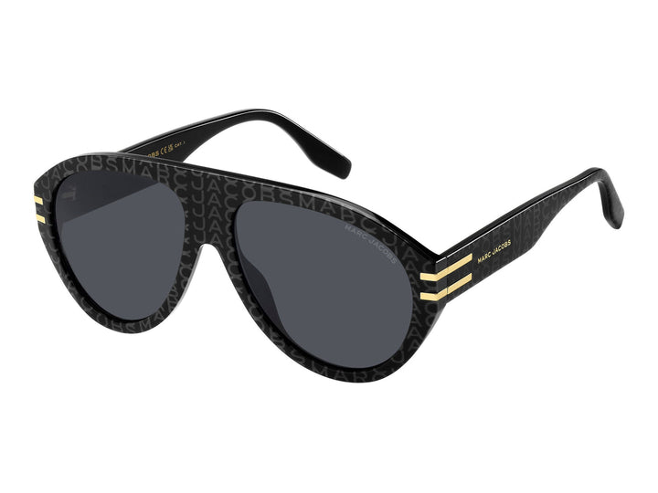 Marc Jacobs 747/S Black Logo Aviator Sunglasses