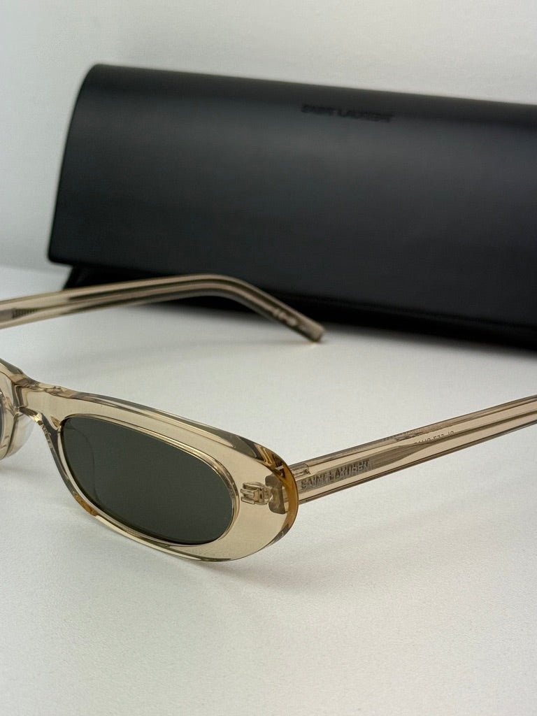 Saint Laurent Shade SL557 Sunglasses in Transparent Beige