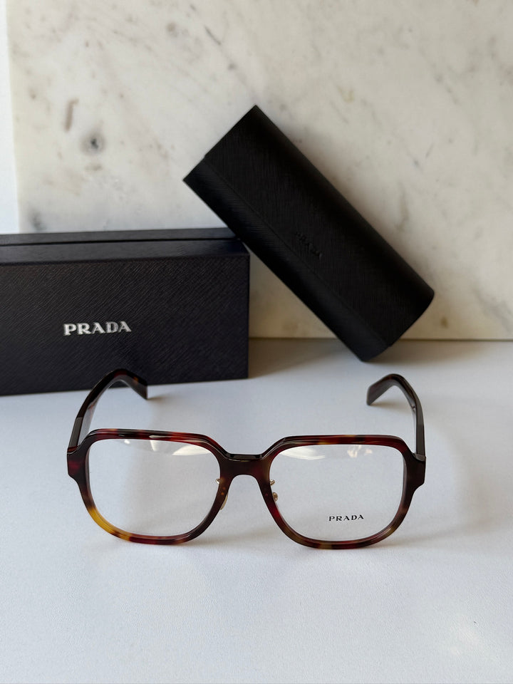 Prada PR B07VD Eyeglasses Frames in Poppy Tortoise