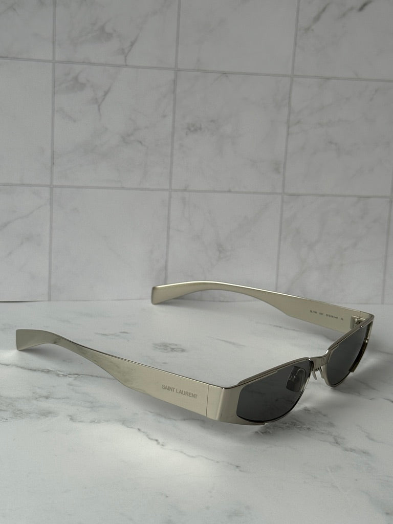 Saint Laurent SL739 Sunglasses in Silver