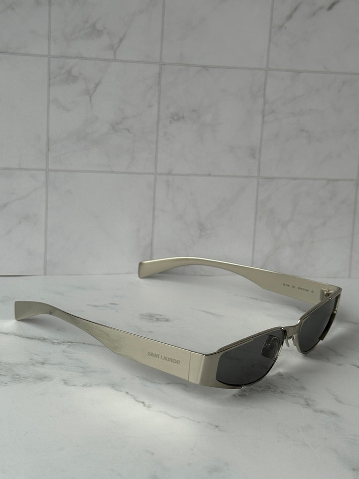 Saint Laurent SL739 Sunglasses in Silver