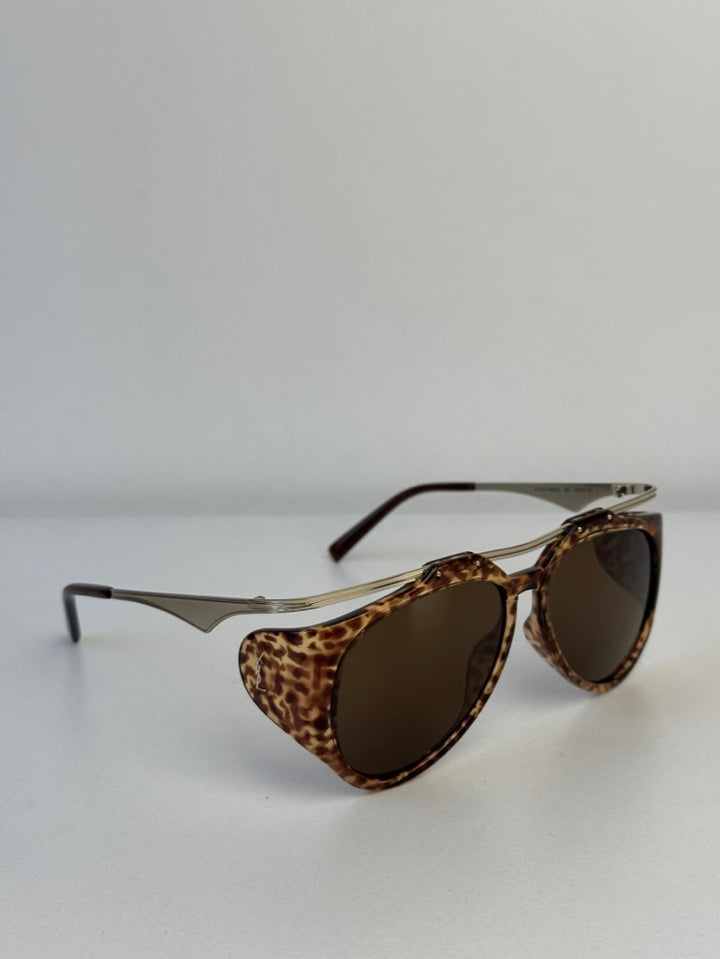 Saint Laurent SL M137 Amelia Sunglasses in Brown