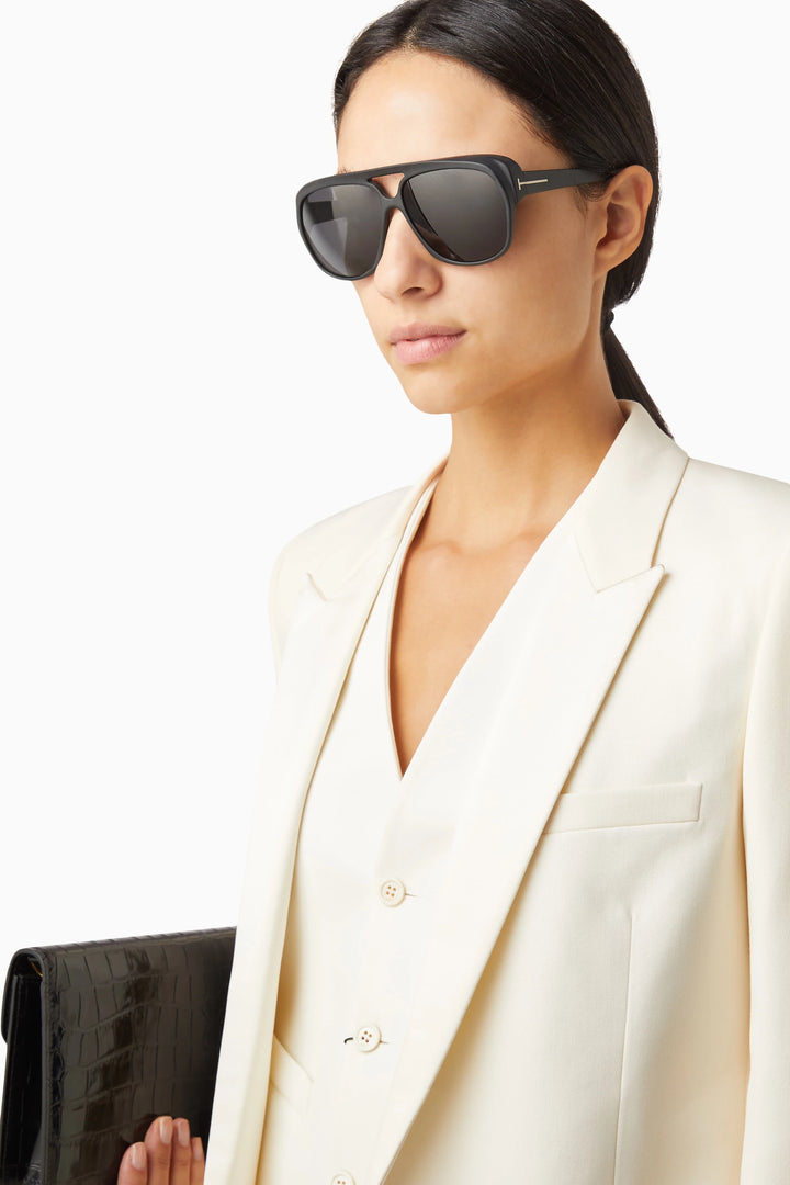 Gafas de sol negras con diseño de mariposa Sandrine de Tom Ford