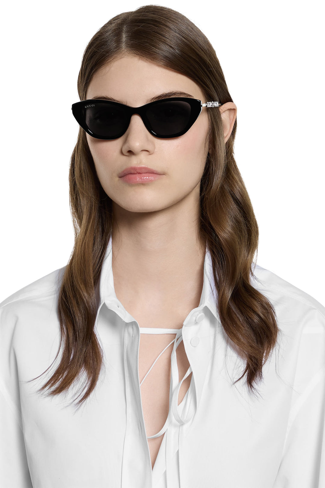 Gucci GG1257S Gafas de sol redondeadas con lentes marrones y rojos