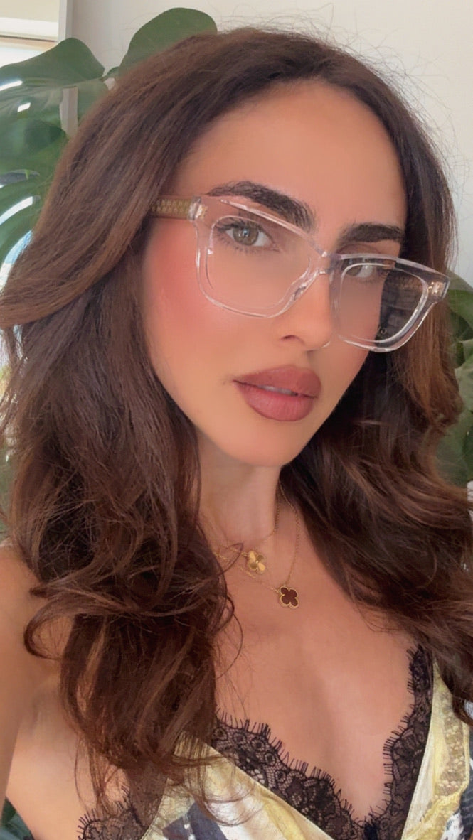 Gucci GG2066O Cat Eye Frames in Transparent Clear