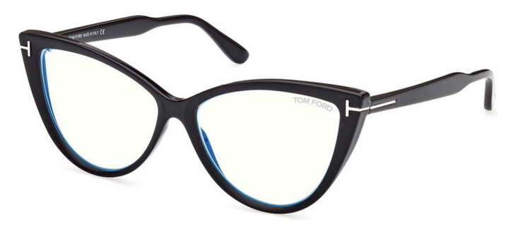 Tom Ford FT5843-B Black Cat Eye Bluelight Frames