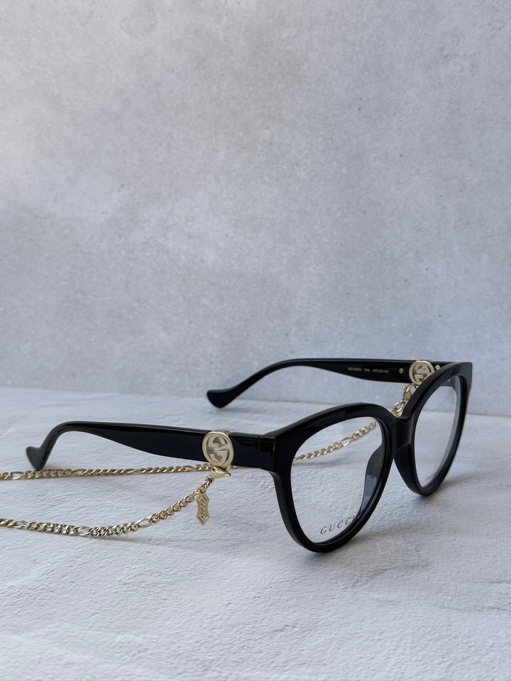 Gucci GG1024O Cat Eye Frames in Black with Chain
