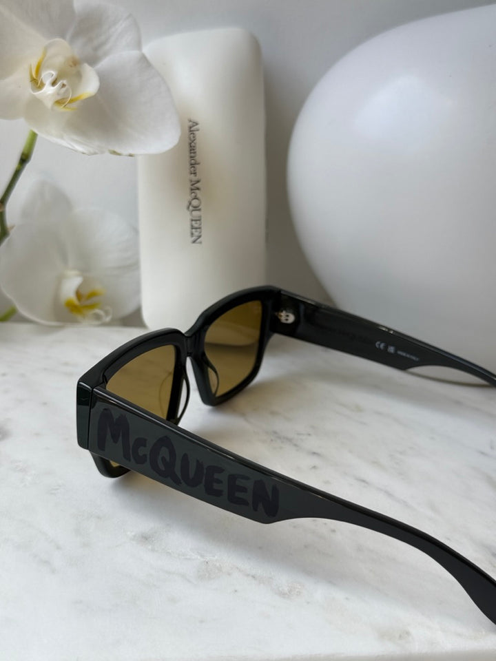 Alexander McQueen AM0329S Green Unisex Sunglasses