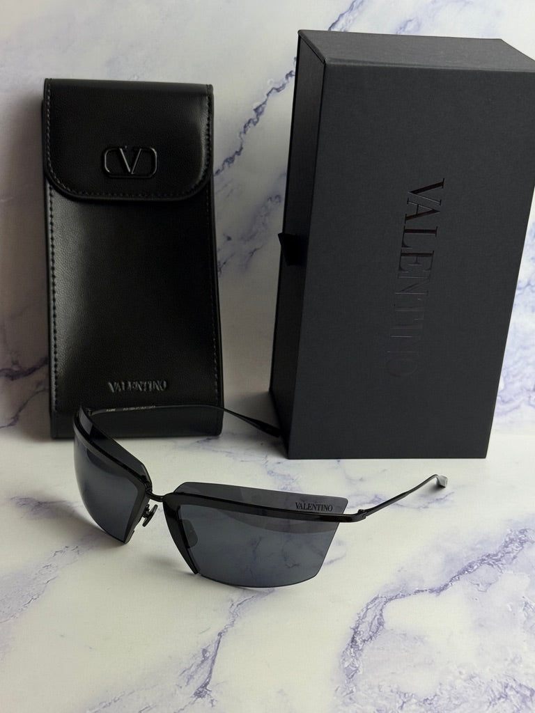 Valentino V-Lure Black Mask Sunglasses