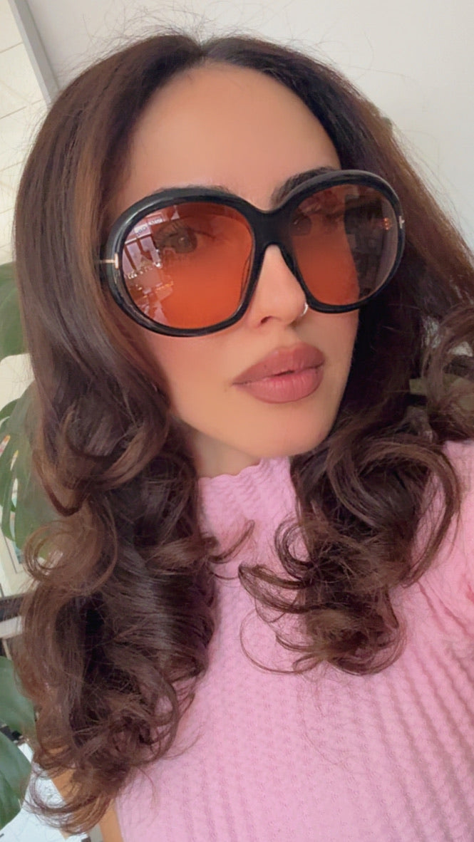 Tom Ford Angellica FT1193 Rounded Sunglasses in Black