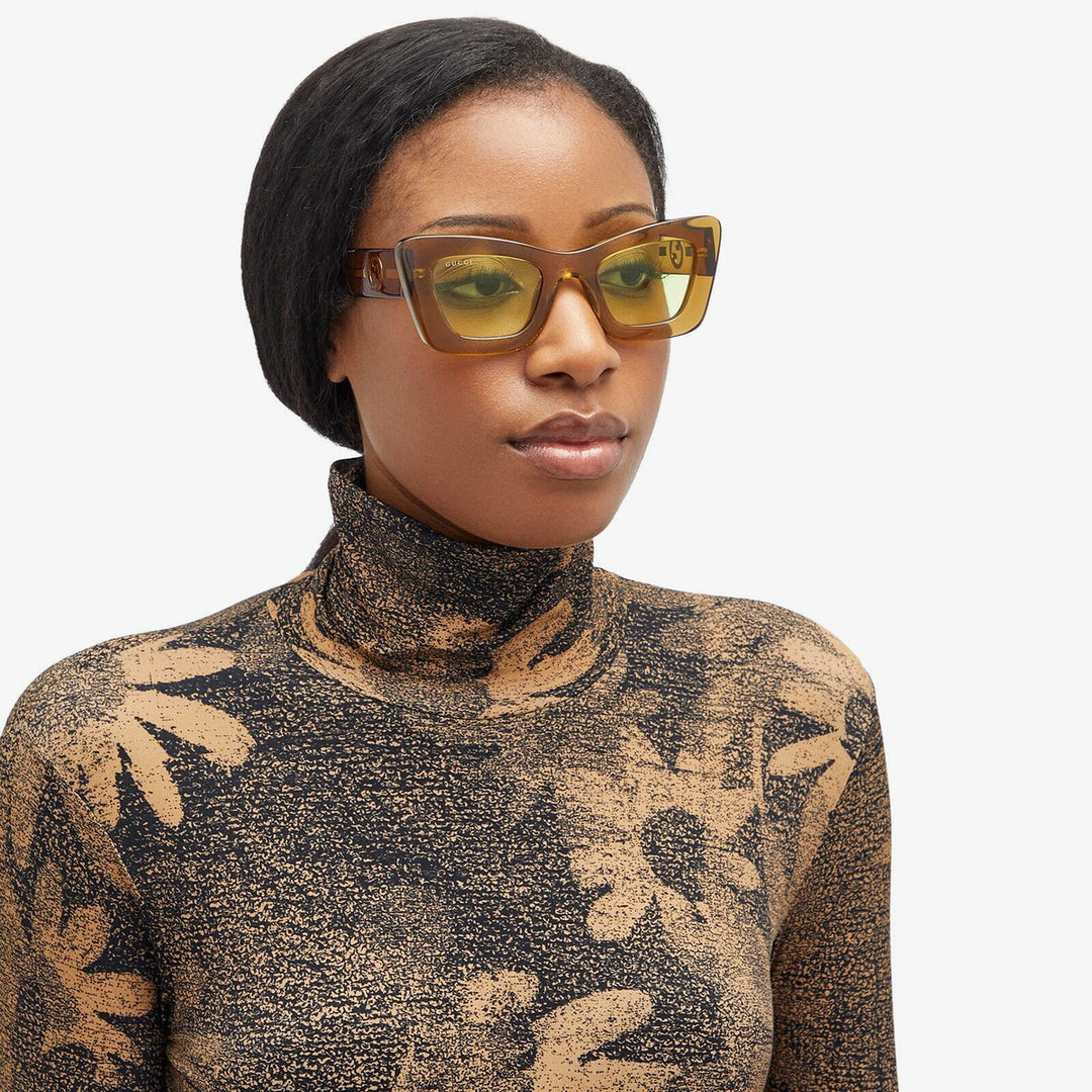 Gafas de sol con máscara de lente rosa Gucci GG1436S