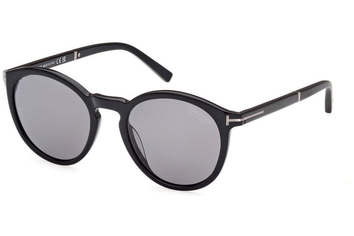 Tom Ford FT1021-N Round Sunglasses in Black Polarized