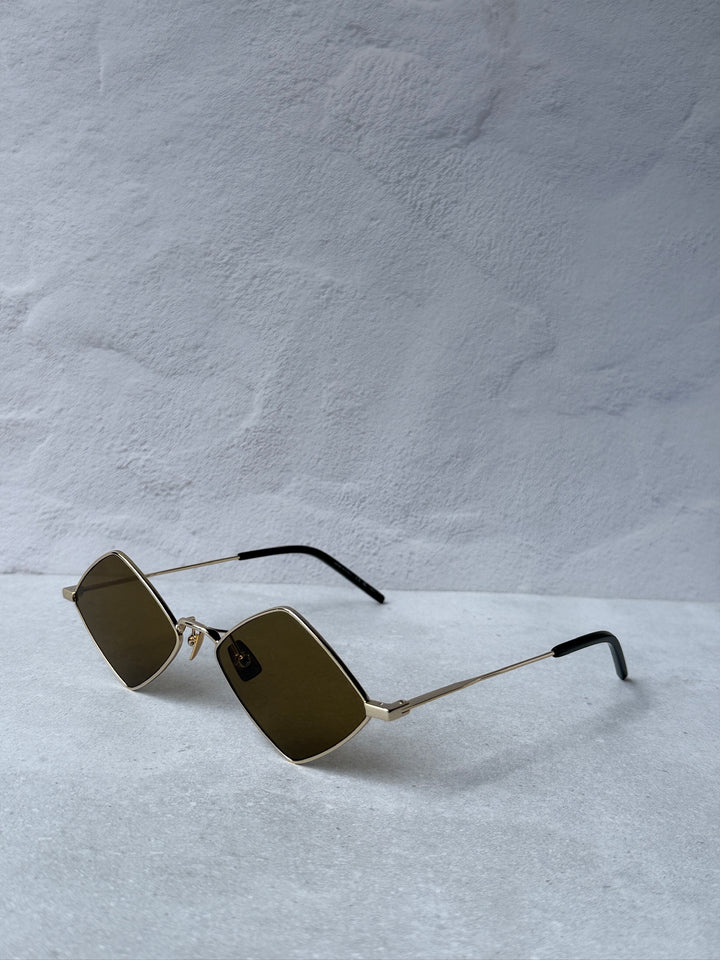 Saint Laurent SL302 Lisa Sunglasses in Gold Brown